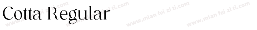 Cotta Regular字体转换